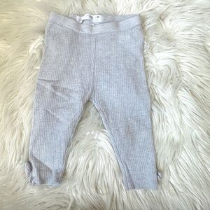 Zara gray ribbed leggings size 9-12 months // 3424
